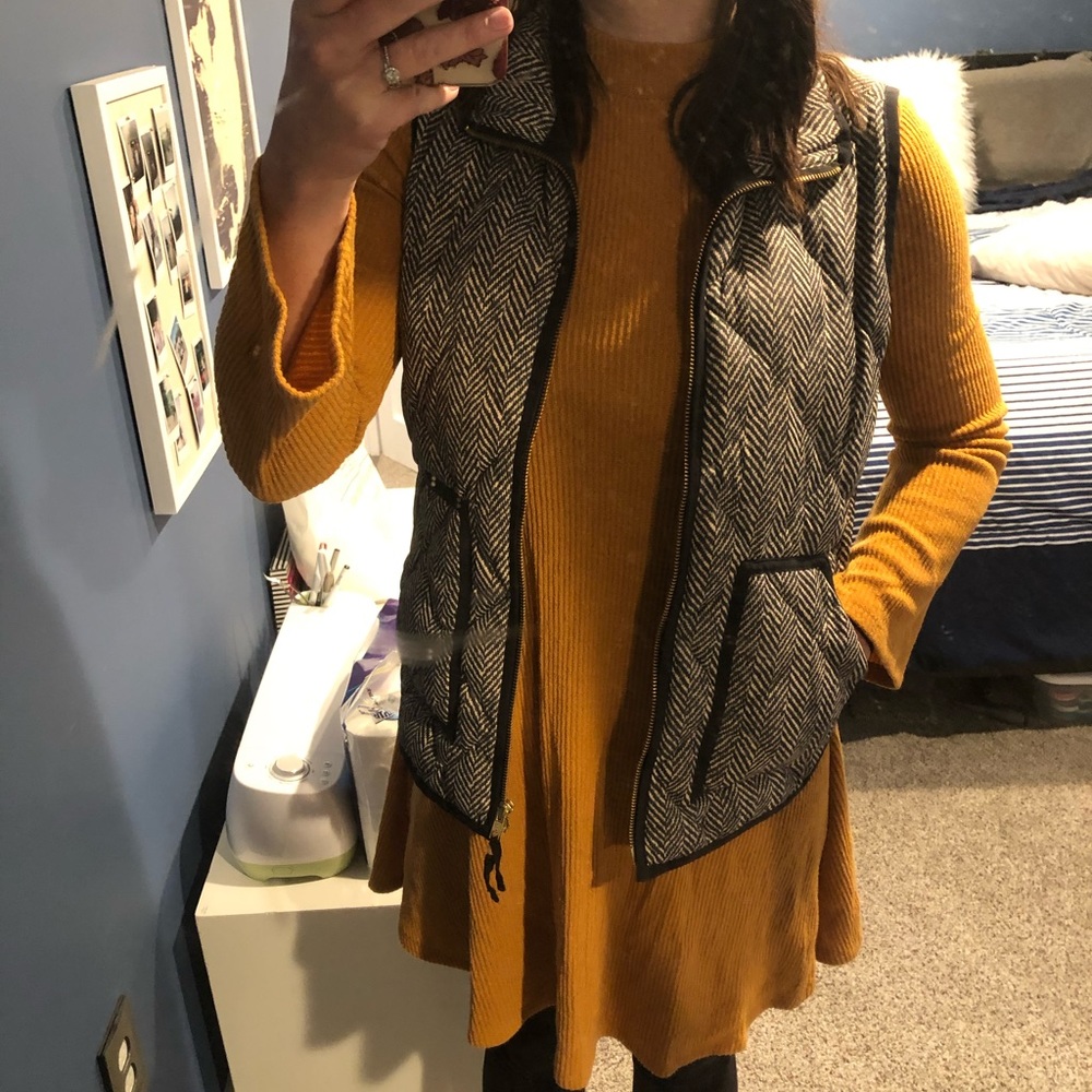 Mustard mock neck dress old navy size small